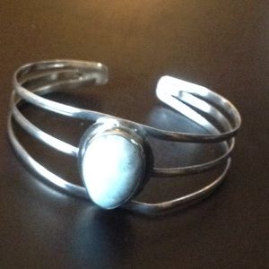 Sterling Larimar Cuff Bracelet
